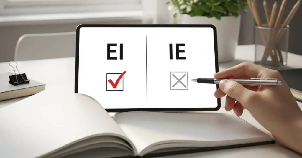 EI or IE - Quick Answer