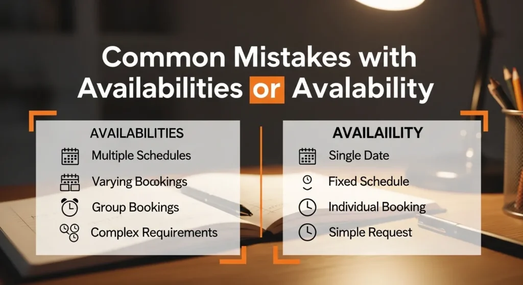 Availabilities or Availability