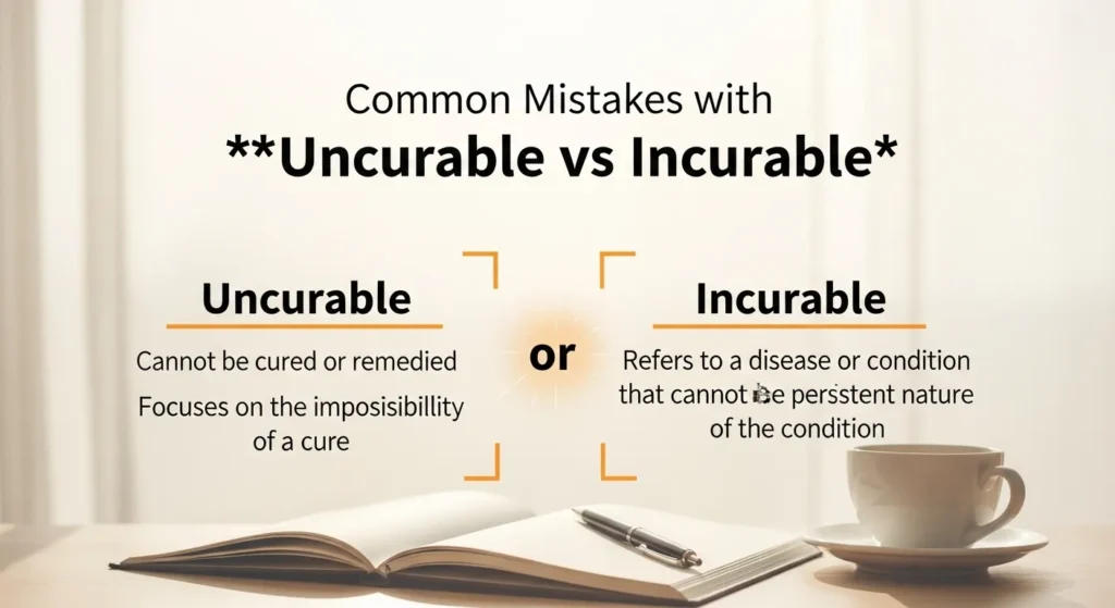 Common Mistakes with Uncurable vs Incurable