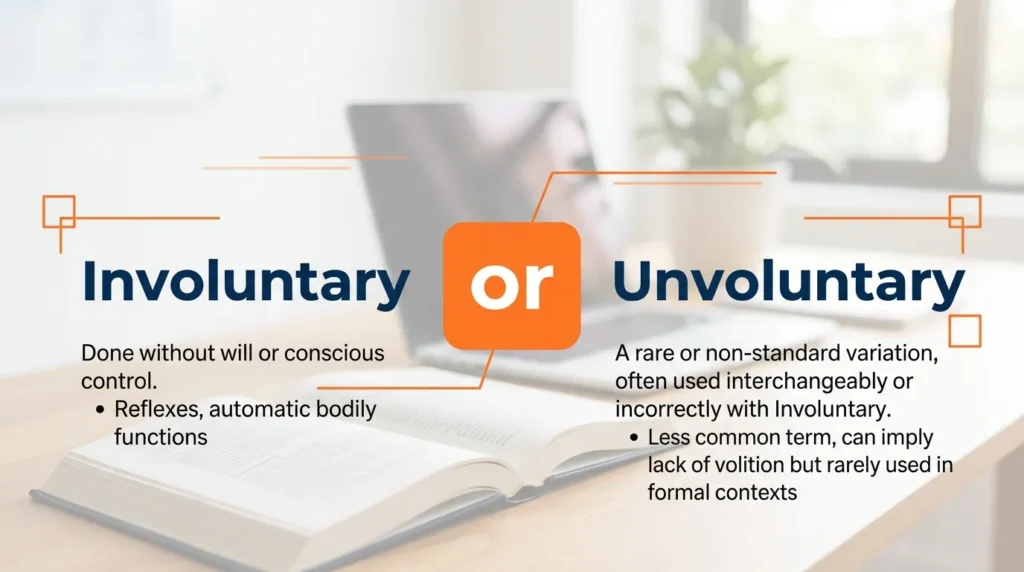 Difference Between Involuntary and Unvoluntary