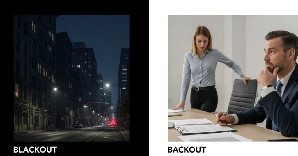 blackout and backout