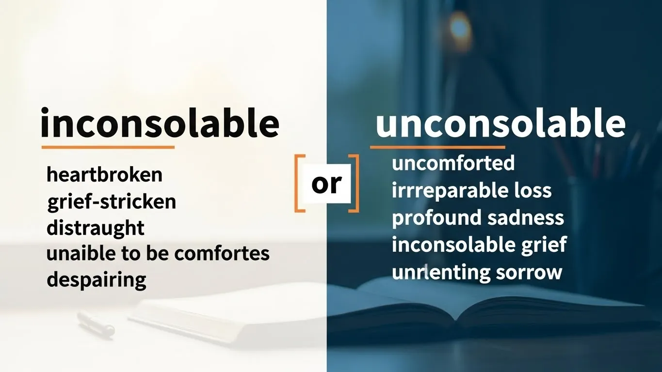 inconsolable or unconsolable