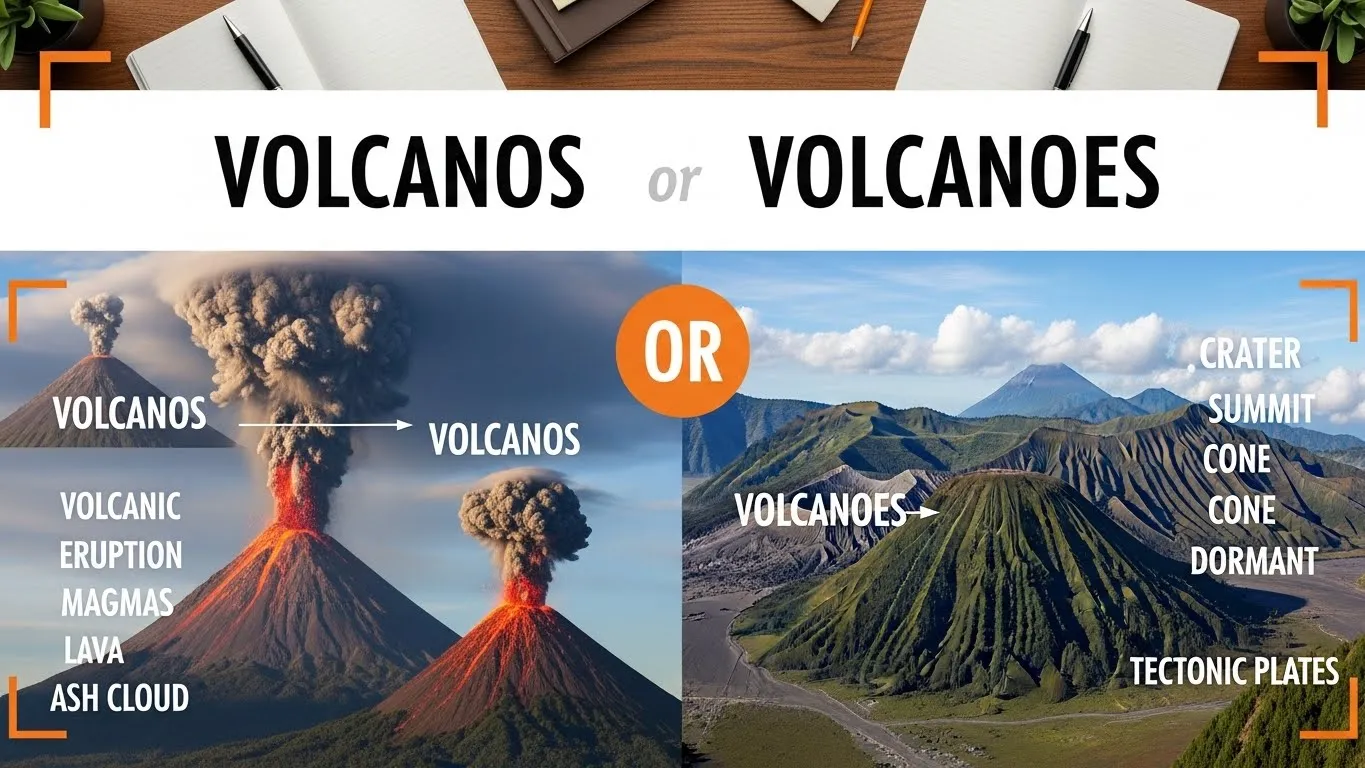volcanos or volcanoes