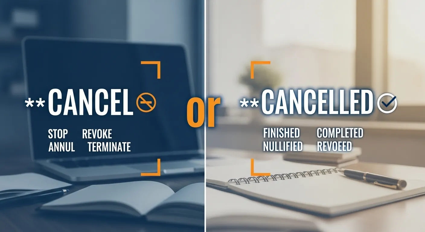 cancel or cancelled