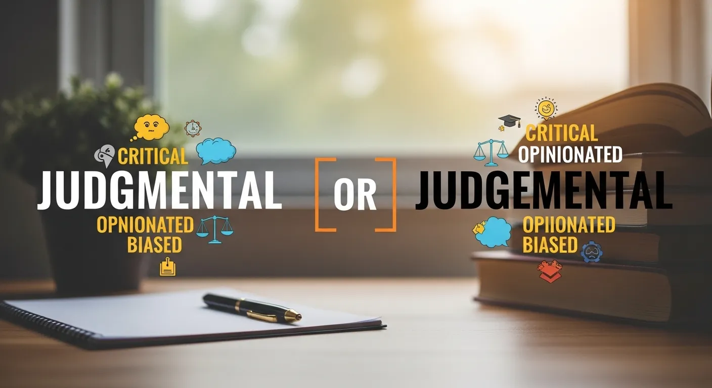 judgmental or judgemental