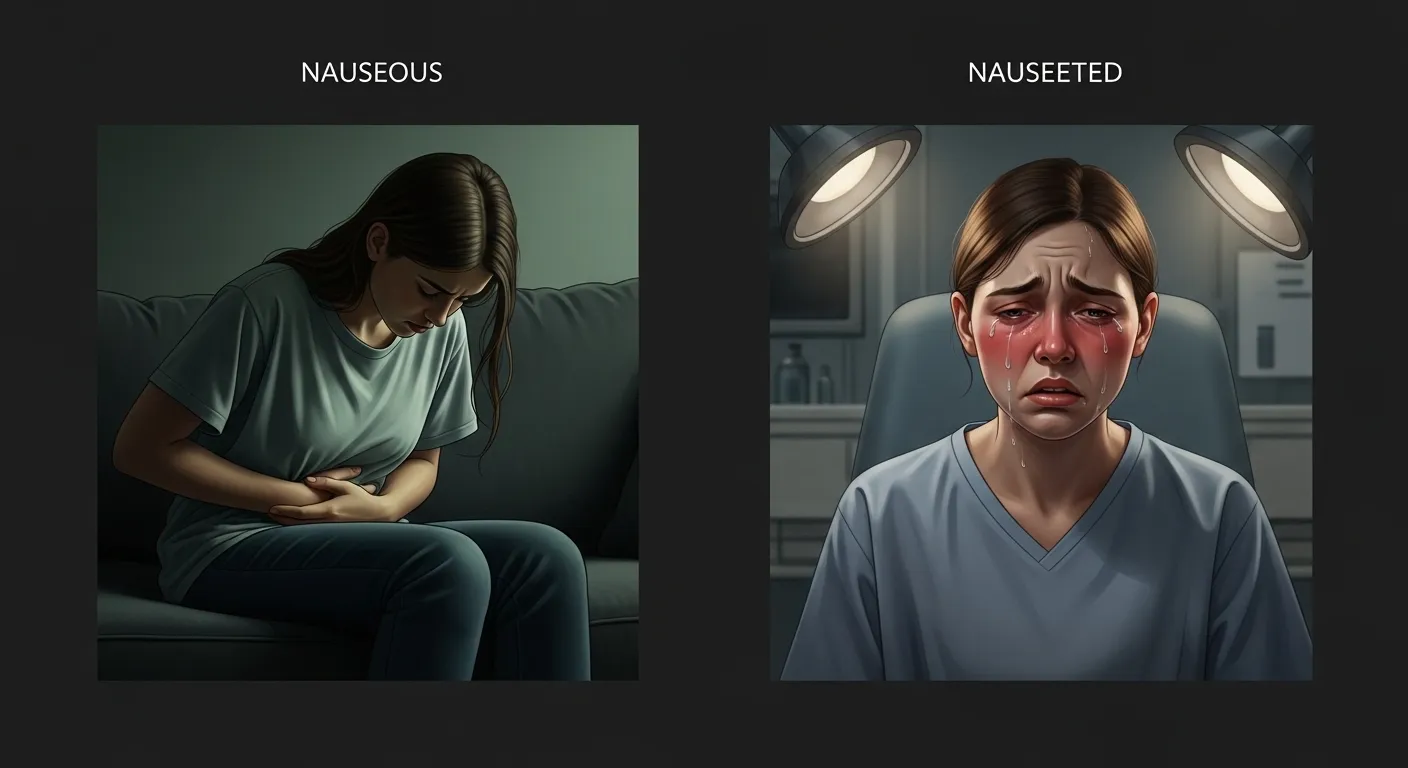 nauseous or nauseated