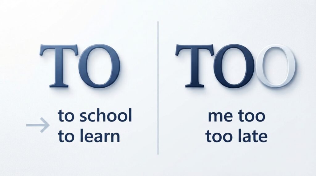 to or too