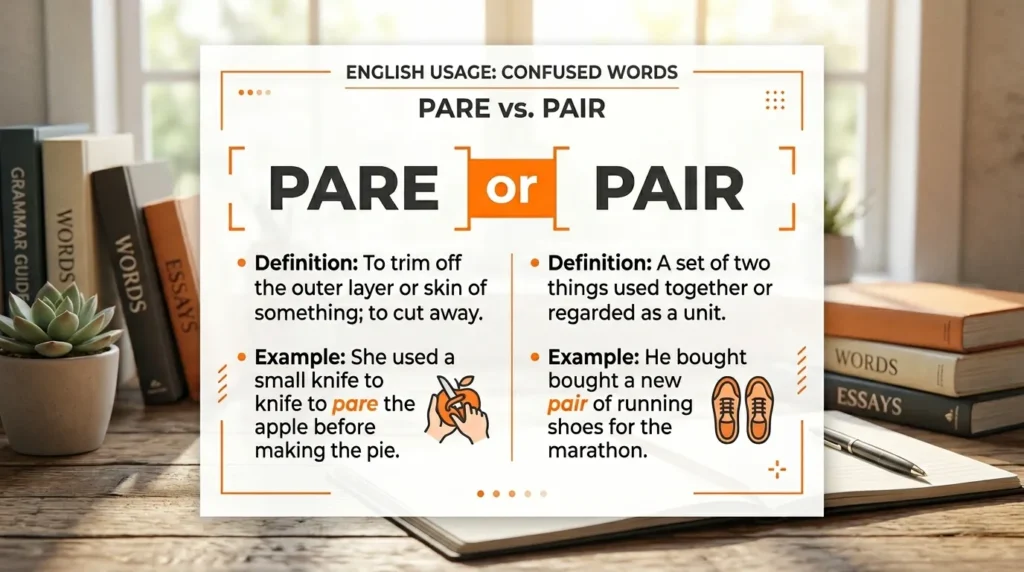 Common Mistakes with Pare or Pair