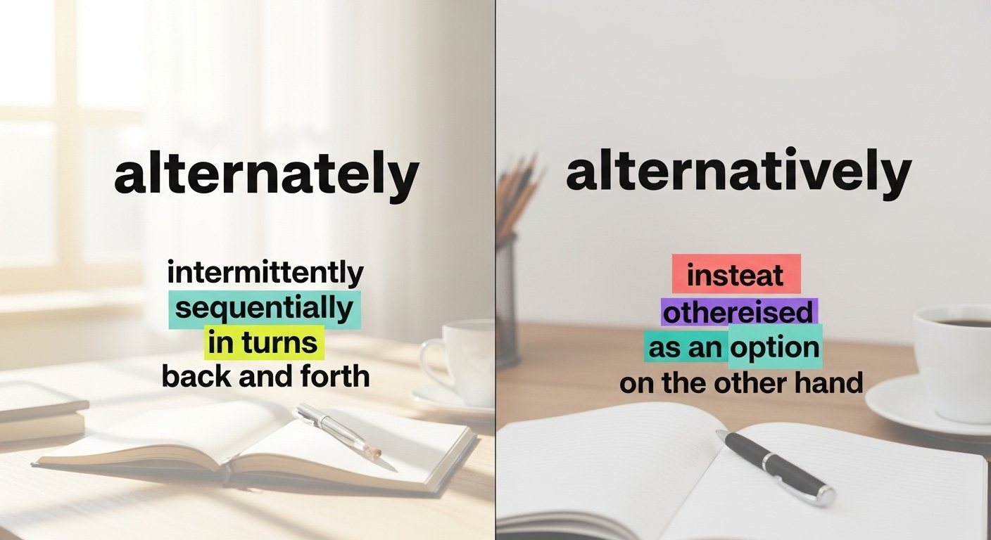 alternately or alternatively