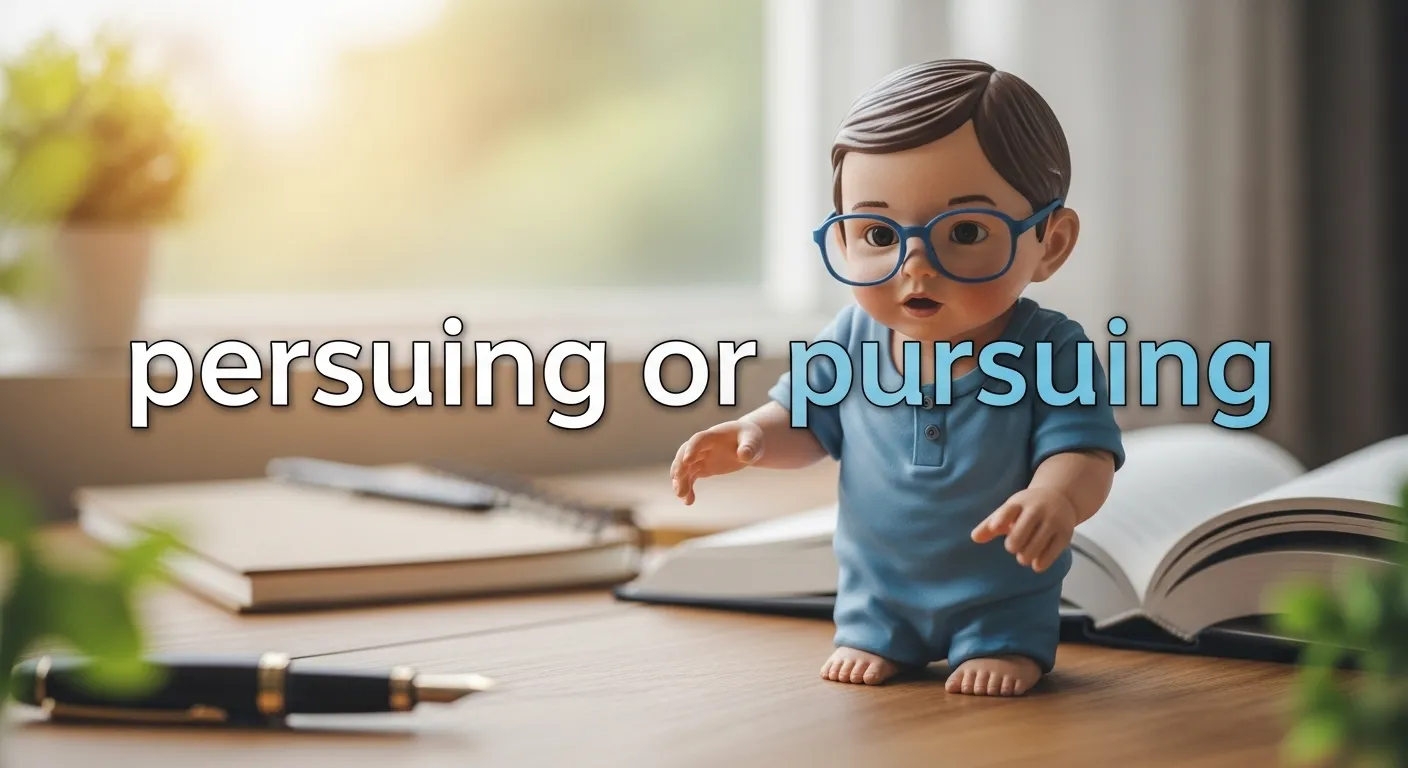 persuing or pursuing