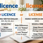 licence or license