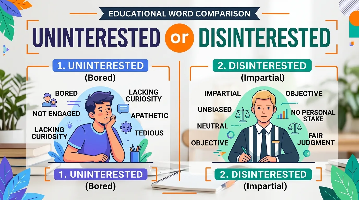 uninterested or disinterested